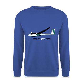Planeur Planeur Planeur Pilote - Sweat-shirt Unisexe - bleu royal - Devant - Alina (178cm) & Michal (187cm)