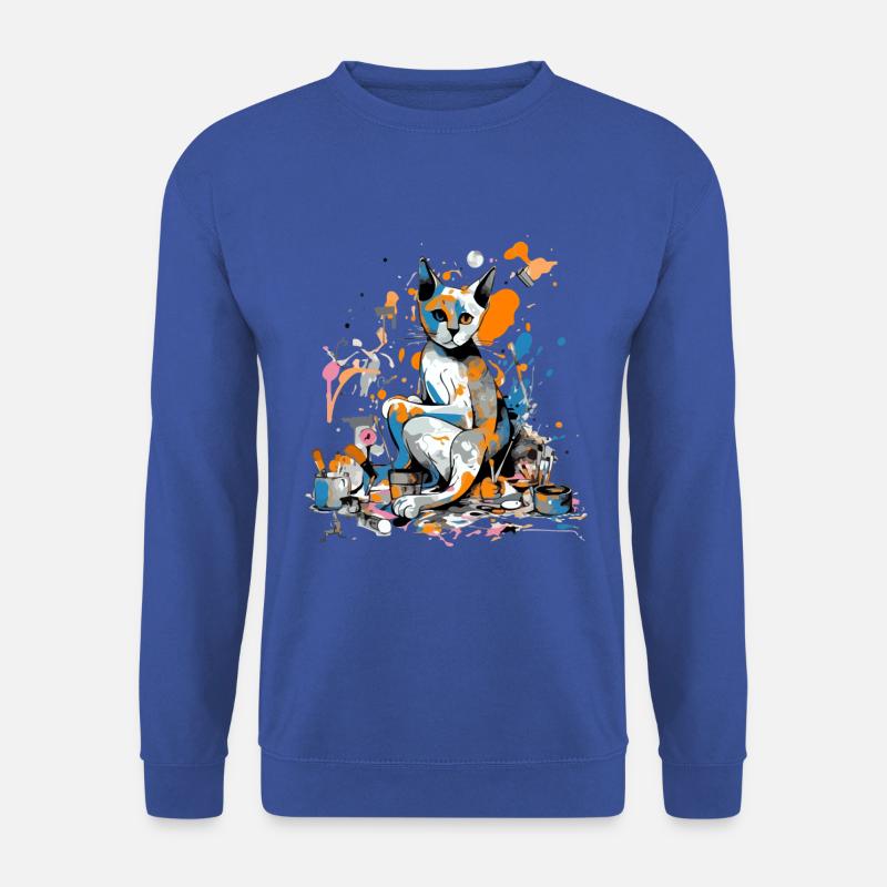 Miko the painter cat - Unisex Sweatshirt - royal blue