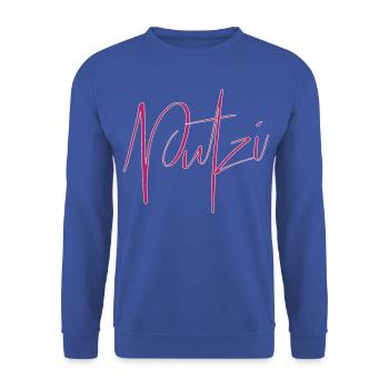 Saint-Valentin Saint-Valentin amour Putzi amusant drôle - Sweat-shirt Unisexe - bleu royal - Devant - Alina (178cm) & Michal (187cm)