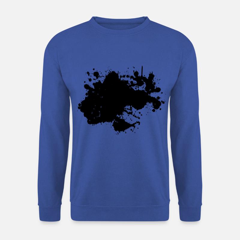 Fleck Schwarz Punkt Klecks - Unisex Pullover - Royalblau