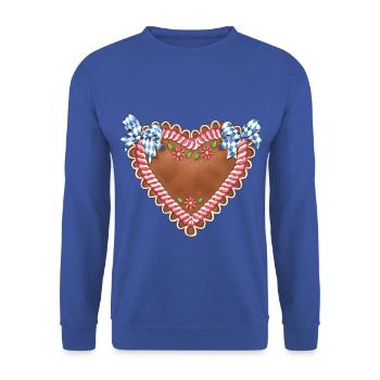 gingerbread heart - Unisex Sweatshirt - royal blue - Front - Alina (178cm) & Michal (187cm)