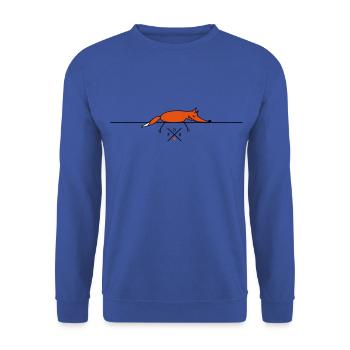 Schlafender Fuchs - Unisex Pullover - Royalblau - Vorne - Alina (178cm) & Michal (187cm)