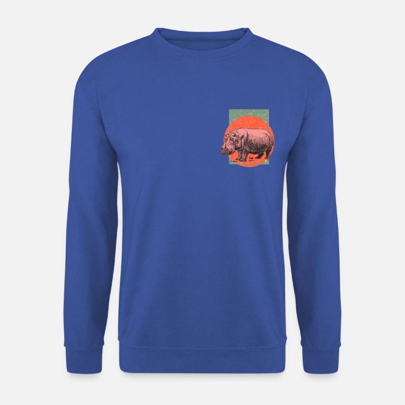 Nilpferd Happy Hippo - Unisex Pullover - Royalblau