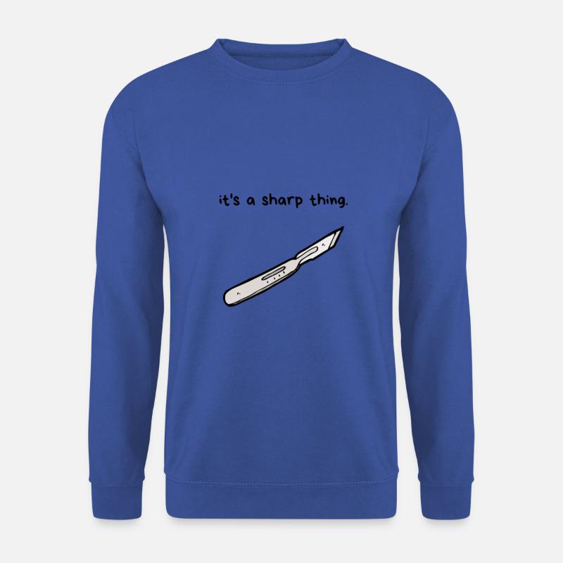 it`s a sharp thing | Design Spruch Motiv Fußpflege - Unisex Pullover - Royalblau