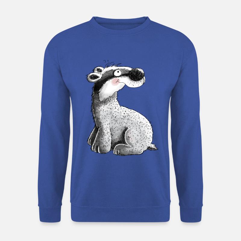 Niedlicher Dachs I Tiermotiv I Tiere Comic - Unisex Pullover - Royalblau