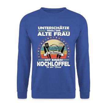 Liebe zum kochen & backen 30 Jahre alt Geburtstag - Unisex Pullover - Royalblau - Vorne - Alina (178cm) & Michal (187cm)