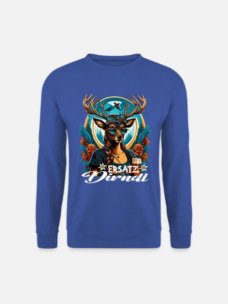 Tracht & Trachten Hirsch Ersatz Dirndl - Unisex Pullover - Royalblau