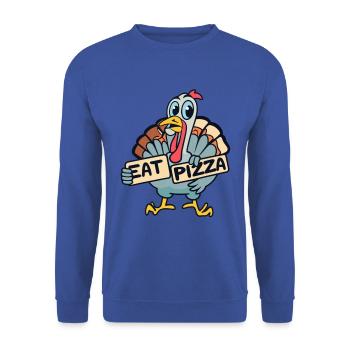 Thanksgiving Outfit - Funny autumn Happy Turkey - Unisex Sweatshirt - royal blue - Front - Alina (178cm) & Michal (187cm)