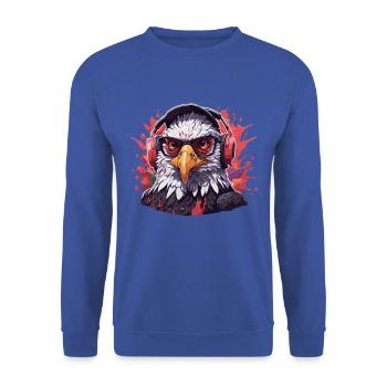 adler Tier Kunst I cooles niedliches adler - Unisex Pullover - Royalblau - Vorne - Alina (178cm) & Michal (187cm)