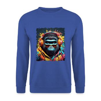 Gorille singe art animalier je cool mignon - Sweat-shirt Unisexe - bleu royal - Devant - Alina (178cm) & Michal (187cm)