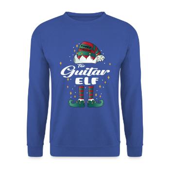 guitar Elf funny Family Christmas Weihnachten - Unisex Pullover - Royalblau - Vorne - Alina (178cm) & Michal (187cm)