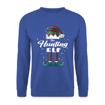 chasse elfe drôle famille Noël Noël - Sweat-shirt Unisexe - bleu royal - Devant - Alina (178cm) & Michal (187cm)