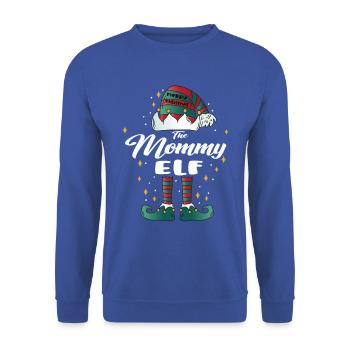 Maman Elfe drôle Noël en famille Noël - Sweat-shirt Unisexe - bleu royal - Devant - Alina (178cm) & Michal (187cm)