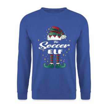 football elfe drôle famille noël noël - Sweat-shirt Unisexe - bleu royal - Devant - Alina (178cm) & Michal (187cm)