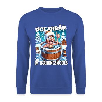 Eisbaden Winterbaden Lustig - Unisex Pullover - Royalblau - Vorne - Alina (178cm) & Michal (187cm)