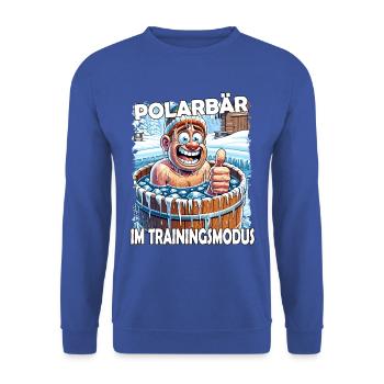 Eisbaden Winterbaden Lustig - Unisex Pullover - Royalblau - Vorne - Alina (178cm) & Michal (187cm)