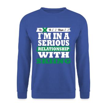 Ski Ma relation sérieuse drôle - Sweat-shirt Unisexe - bleu royal - Devant - Alina (178cm) & Michal (187cm)