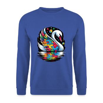 Autism Awareness puzzles piece - Unisex Sweatshirt - royal blue - Front - Alina (178cm) & Michal (187cm)