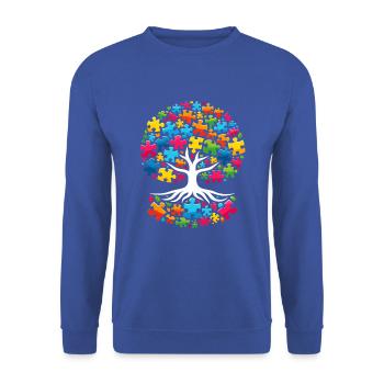Autism Awareness puzzles piece - Unisex Pullover - Royalblau - Vorne - Alina (178cm) & Michal (187cm)