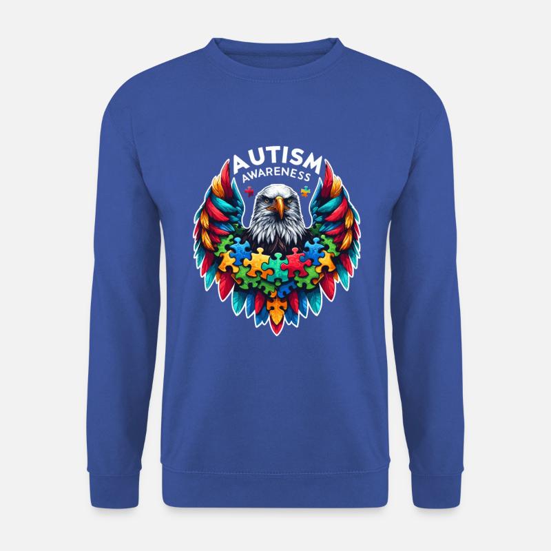 Autism Awareness puzzles piece - Unisex Sweatshirt - royal blue