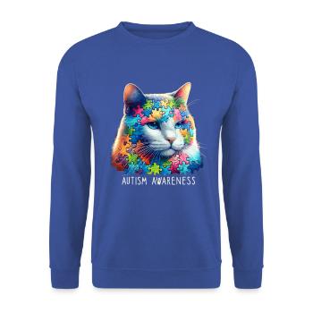Autism Awareness puzzles piece - Unisex Pullover - Royalblau - Vorne - Alina (178cm) & Michal (187cm)