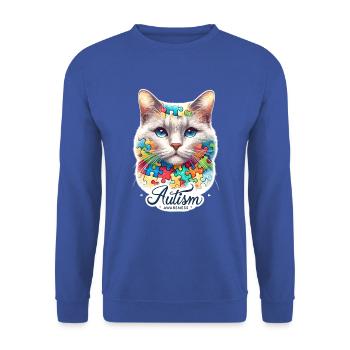 Autism Awareness puzzles piece - Unisex Pullover - Royalblau - Vorne - Alina (178cm) & Michal (187cm)