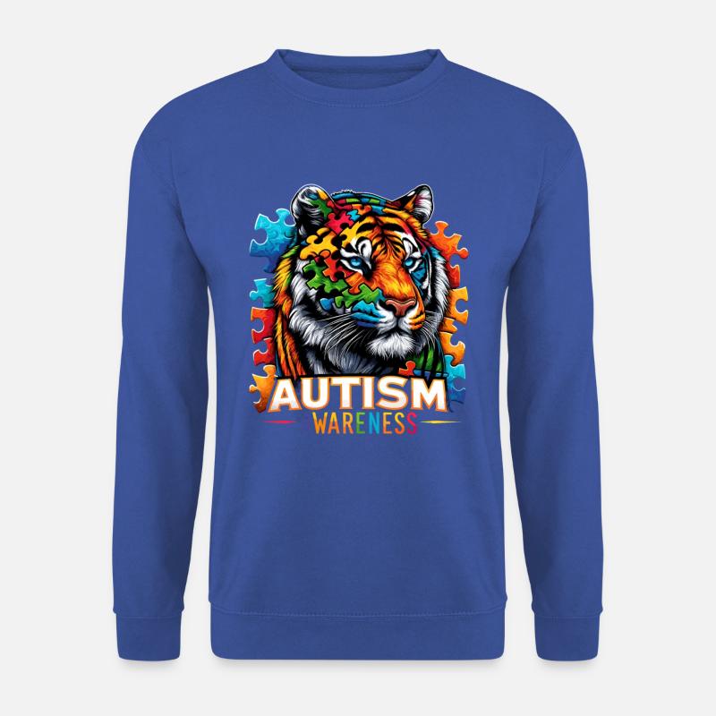 Autism Awareness puzzles piece - Unisex Sweatshirt - royal blue