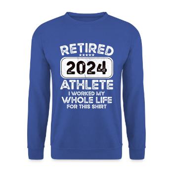 Retired Athlete 2024 - Unisex Pullover - Royalblau - Vorne - Alina (178cm) & Michal (187cm)