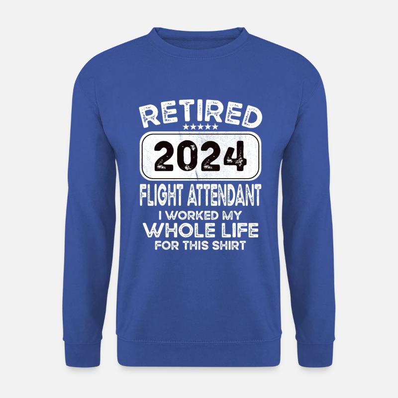 Retired Flight attendant 2024 - Unisex Pullover - Royalblau