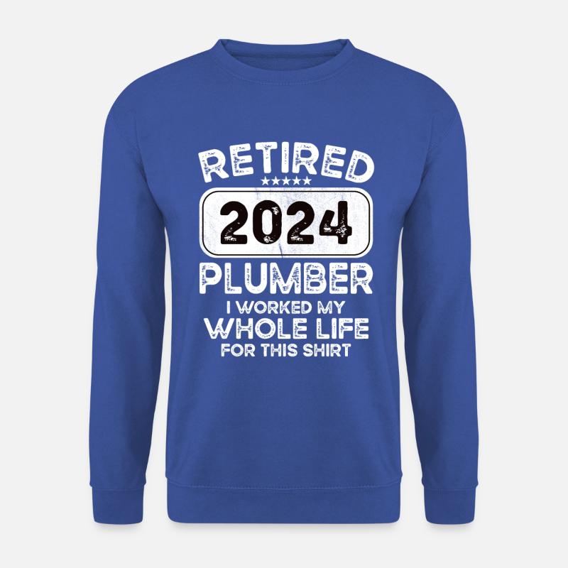 Retired Plumber 2024 - Unisex Pullover - Royalblau