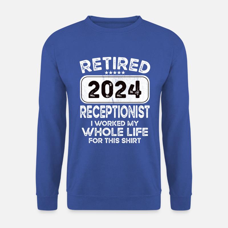 Retired Receptionist 2024 - Unisex Sweatshirt - royal blue