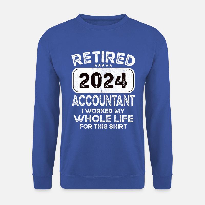 Comptable retraité 2024 - Sweat-shirt Unisexe - bleu royal