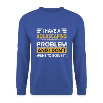 Aquascaping is my hobby - Unisex Pullover - Royalblau - Vorne - Alina (178cm) & Michal (187cm)