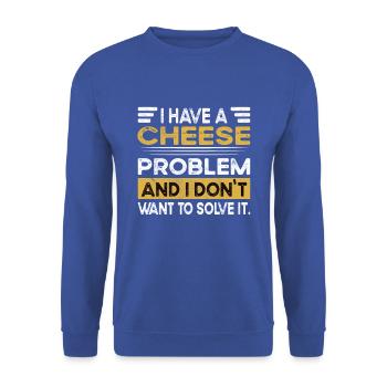 Cheese is my hobby - Unisex Sweatshirt - royal blue - Front - Alina (178cm) & Michal (187cm)