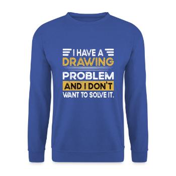 Drawing is my hobby - Unisex Sweatshirt - royal blue - Front - Alina (178cm) & Michal (187cm)