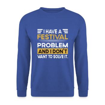 Festival is my hobby - Unisex Sweatshirt - royal blue - Front - Alina (178cm) & Michal (187cm)