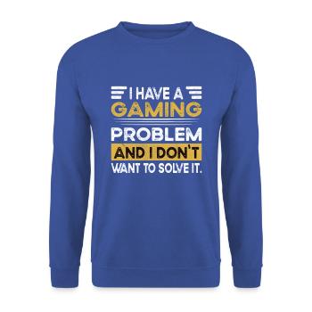 Gaming is my hobby - Unisex Sweatshirt - royal blue - Front - Alina (178cm) & Michal (187cm)