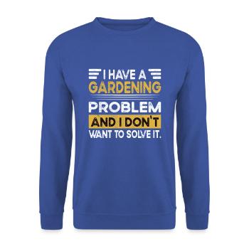 Gardening is my hobby - Unisex Sweatshirt - royal blue - Front - Alina (178cm) & Michal (187cm)