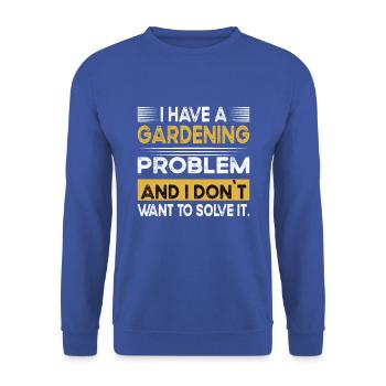 Gardening is my hobby - Unisex Sweatshirt - royal blue - Front - Alina (178cm) & Michal (187cm)