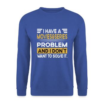 Movies & series is my hobby - Unisex Sweatshirt - royal blue - Front - Alina (178cm) & Michal (187cm)