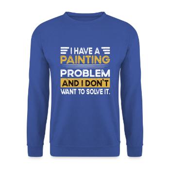 Painting is my hobby - Unisex Pullover - Royalblau - Vorne - Alina (178cm) & Michal (187cm)