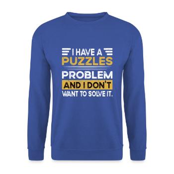 Les puzzles sont mon passe-temps - Sweat-shirt Unisexe - bleu royal - Devant - Alina (178cm) & Michal (187cm)