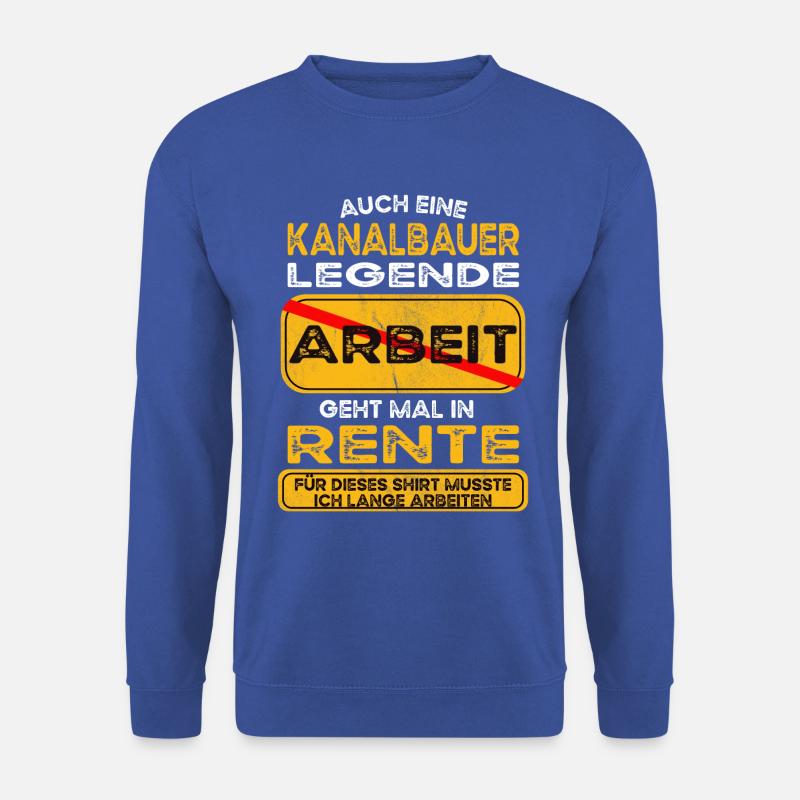 Kanalbauer lustiges Rente Pension - Unisex Pullover - Royalblau