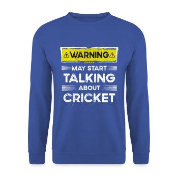 Talking about Cricket funny - Unisex Pullover - Royalblau - Vorne - Alina (178cm) & Michal (187cm)