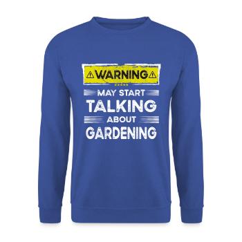 Talking about Gardening funny - Unisex Sweatshirt - royal blue - Front - Alina (178cm) & Michal (187cm)