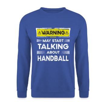 Parler de handball drôle - Sweat-shirt Unisexe - bleu royal - Devant - Alina (178cm) & Michal (187cm)