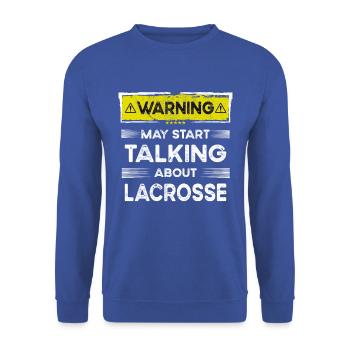 Talking about Lacrosse funny - Unisex Sweatshirt - royal blue - Front - Alina (178cm) & Michal (187cm)