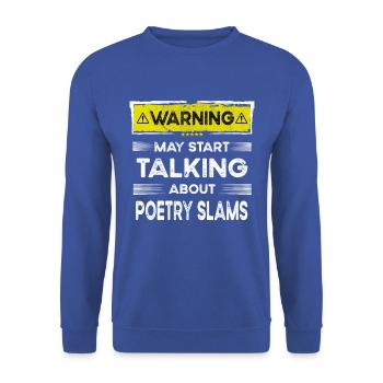 Parler de Poésie slam drôle - Sweat-shirt Unisexe - bleu royal - Devant - Alina (178cm) & Michal (187cm)