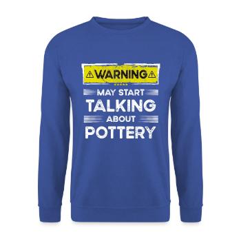 Talking about Pottery funny - Unisex Sweatshirt - royal blue - Front - Alina (178cm) & Michal (187cm)
