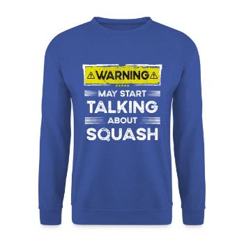 Talking about Squash funny - Unisex Sweatshirt - royal blue - Front - Alina (178cm) & Michal (187cm)